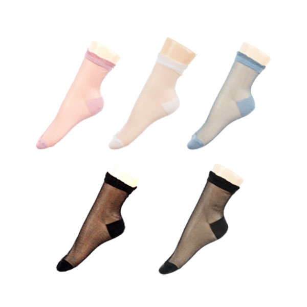 Chaussettes tendance en fil métallique